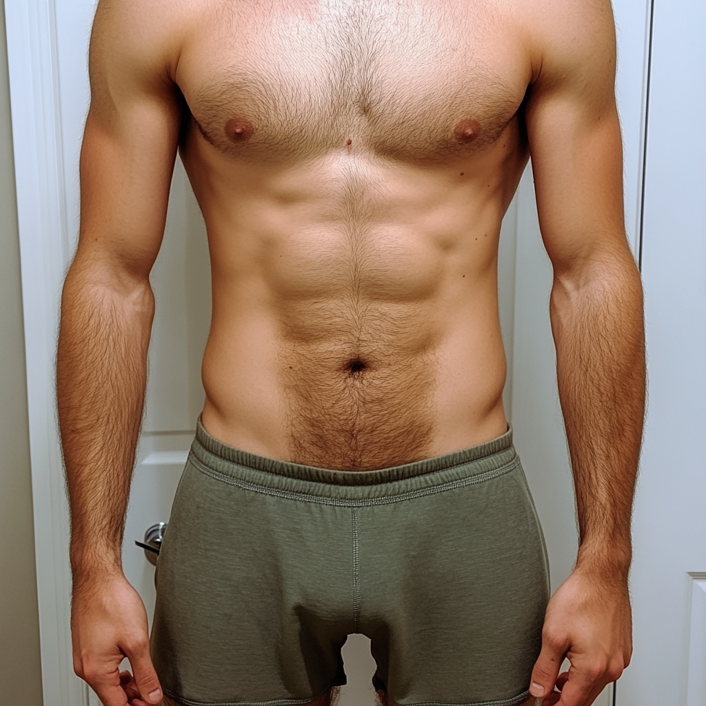Illustration of 10% body fat physique