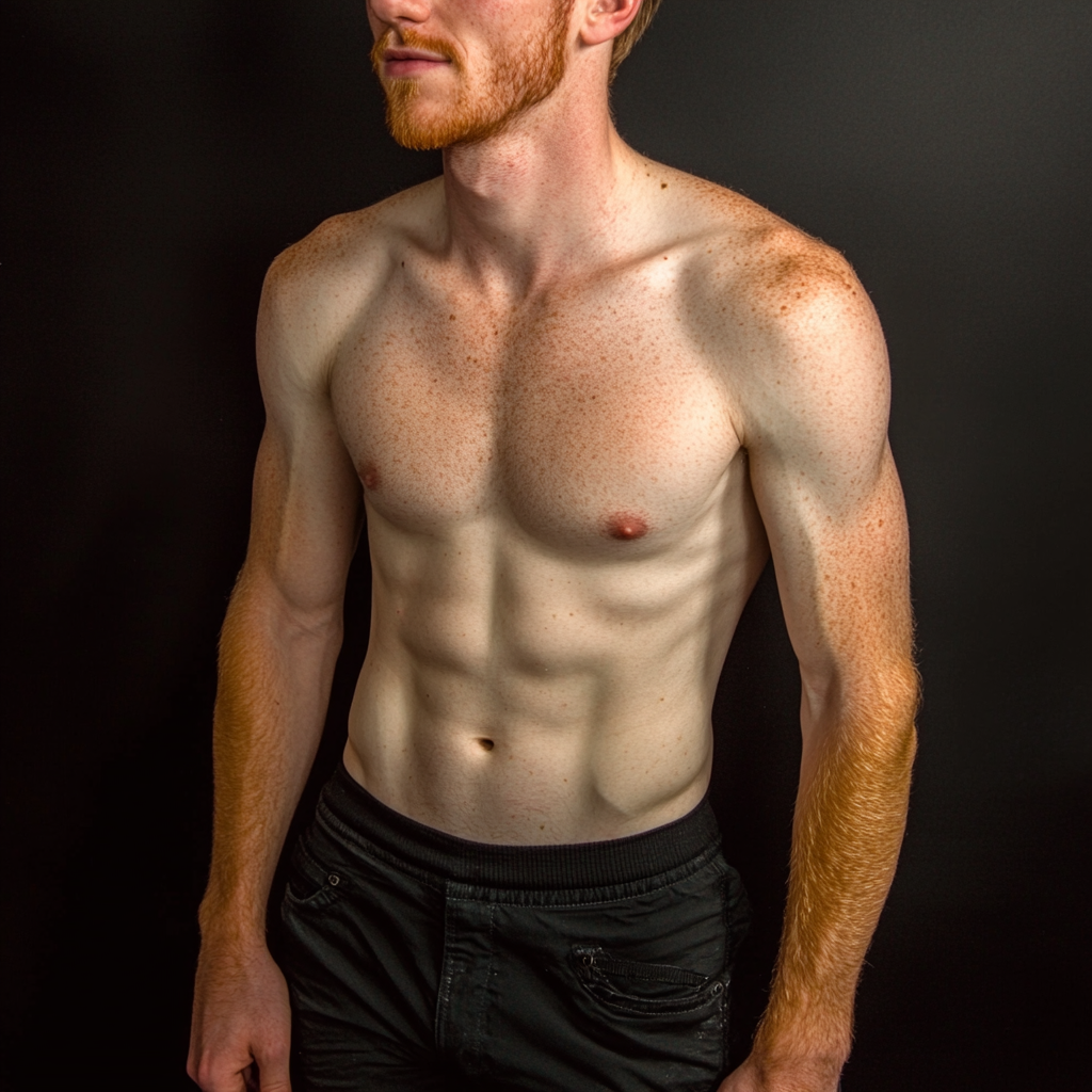Illustration of 12% body fat physique